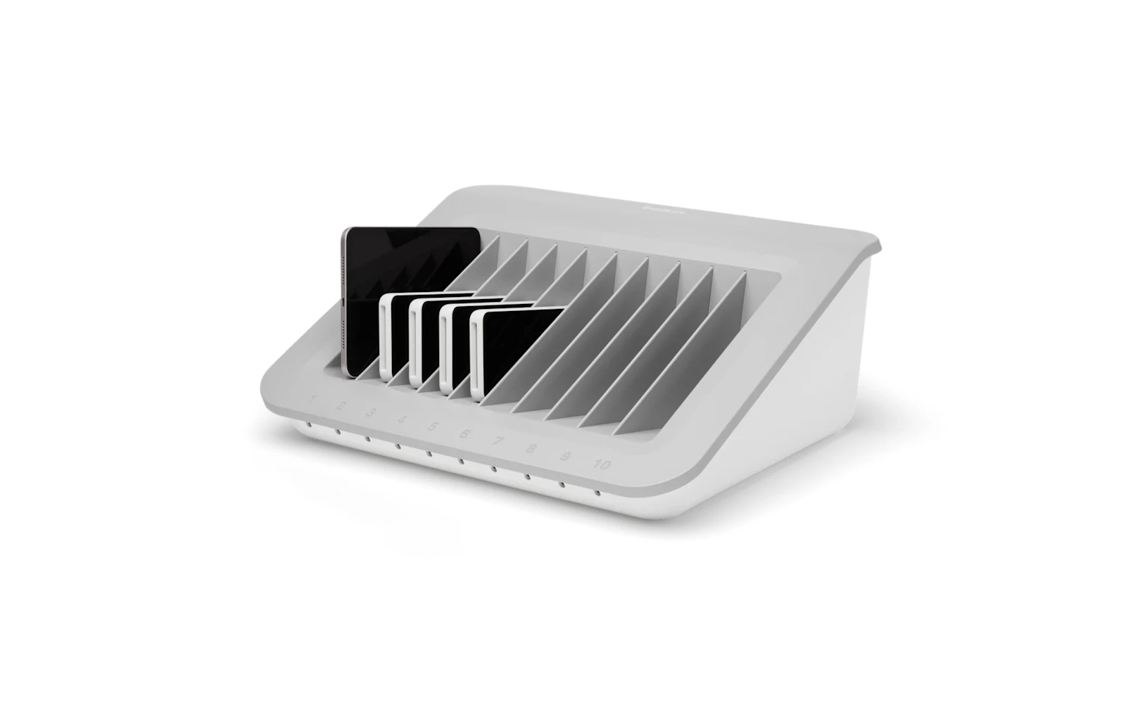 Store-and-charge station for multiple devices