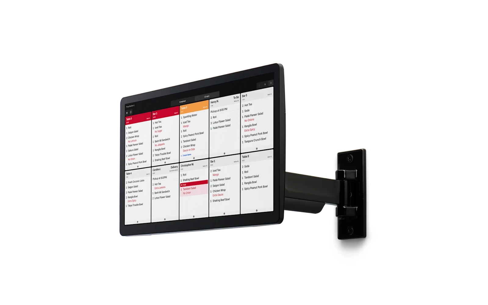 Wall mount for Square kiosk and kitchen touchscreen display